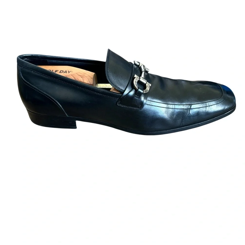 Salvatore Ferragamo Horsebit Loafers Black Leather Mens